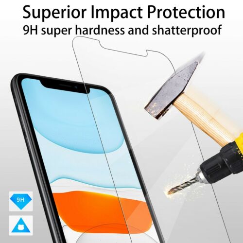 Tempered Glass Screen Protector For iPhone 14 13 12 11 Pro Max Mini XS X XR Plus - Picture 2 of 38