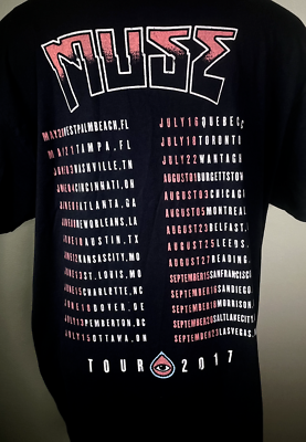 BABYL 2017North American Tour Tシャツ Muse Tour 2017 North American Concert Black 100% Cotton T-Shirt