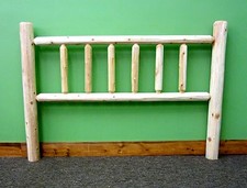 Log Headboard ~Full~ Unfinished Solid White Cedar | USA Handmade | Free Shipping