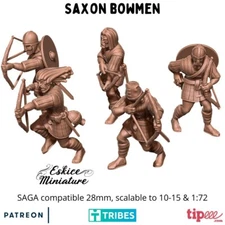 Eskice Miniature Early Medieval Saxon Bowmen Archers Dark Age DnD D&D 15 20 28mm