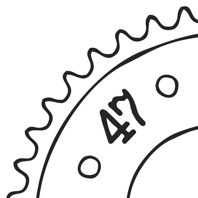 Stahl Kettenrad 47 Zähne [T520] BMW F 650 GS Dakar E650G 2004-2007 rear sprocket