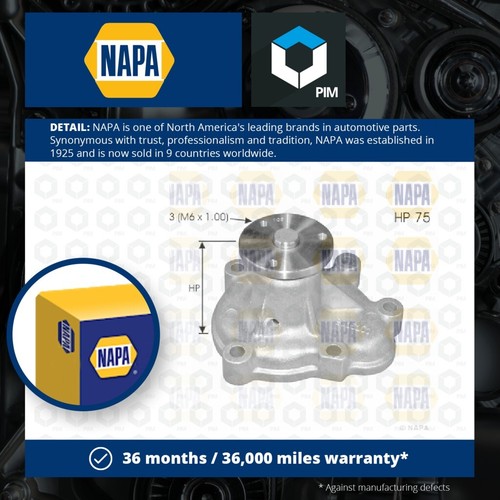 Water Pump fits VAUXHALL ASTRA G, H, J 1.7D 00 to 20 Coolant NAPA 1334073 New