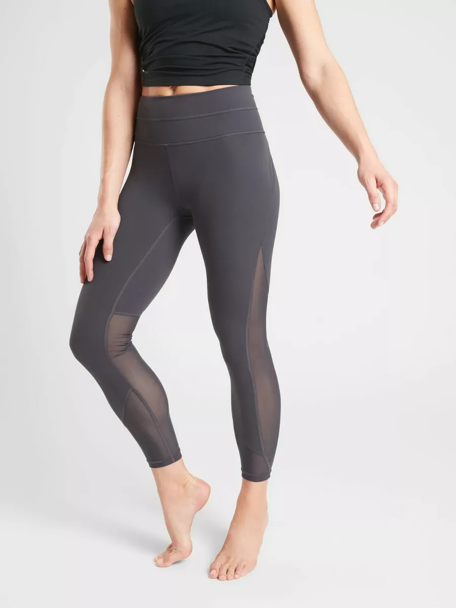 EUC Athleta Affirmation 7/8 Tight In Powervita, Spring Night SZ M #405638  T0103