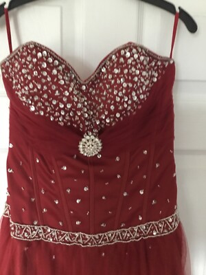 open lace back dress Dark Red Sequins Side Slit Long Evening Prom Dresses, Sparkly Custom Prom  Dress, MR8894