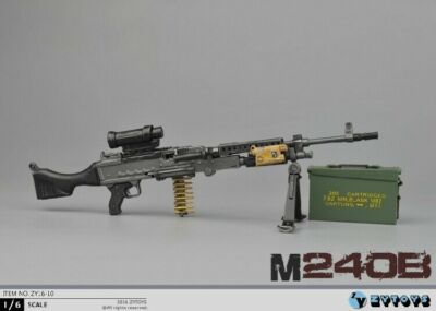 トイガン MP16 ZYTOYS ZY16-10 1/6 Black M240B Machine Gun Weapon Toy 12'' Solider