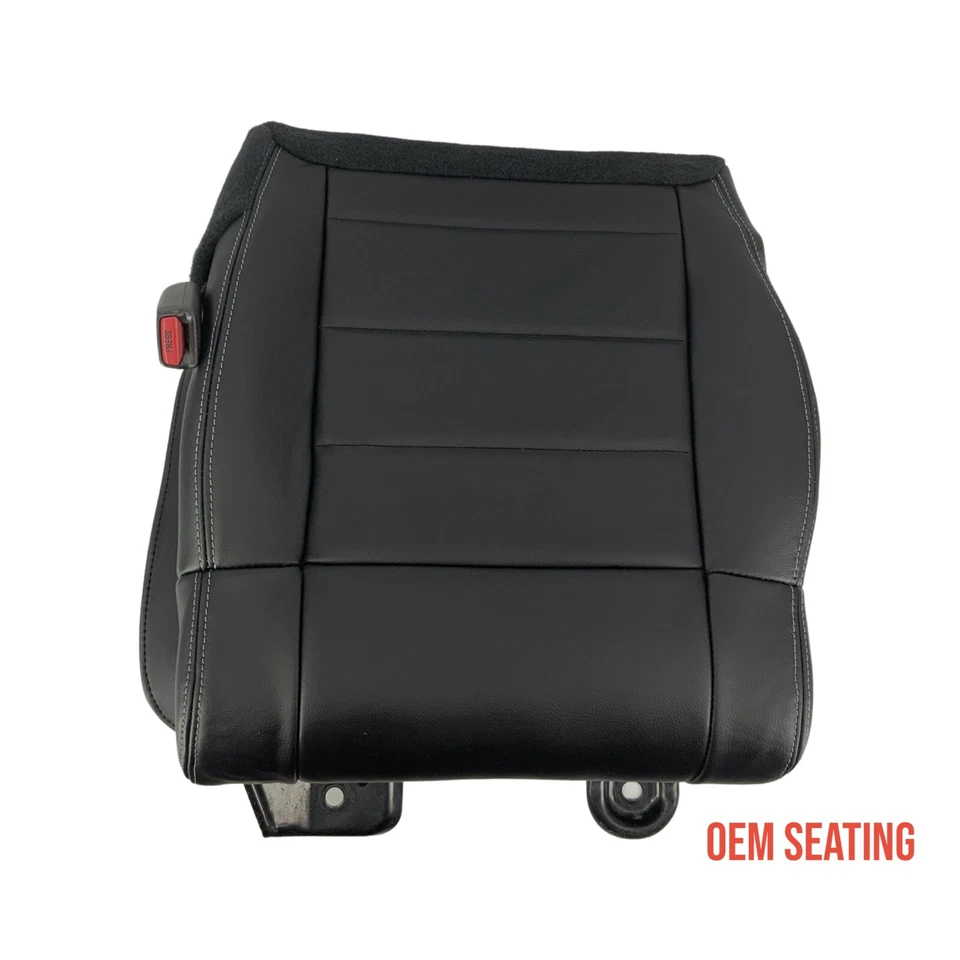2007 to 12 fits Jeep Wrangler Sahara Leather Base Seat Cover Black - Image 3 of 4