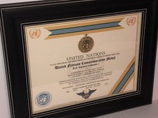 U.N. OPERATION IN SOMALIA-1 COMMEMORATIVE MEDAL CERTIFICATE ~ Type 1