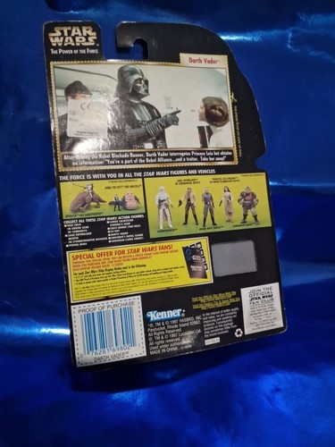Star Wars Freeze Frame Darth Vader Removable Cape Action Figure Blue Card 1997 - Picture 4 of 8