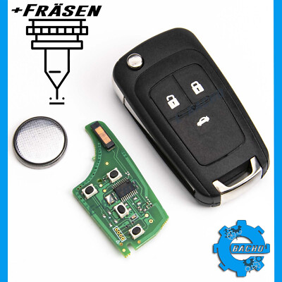 FUNKSCHLÜSSEL FÜR OPEL ASTRA J CASCADA INSIGNIA A ADAM 13500234 433Mhz + FRÄSEN