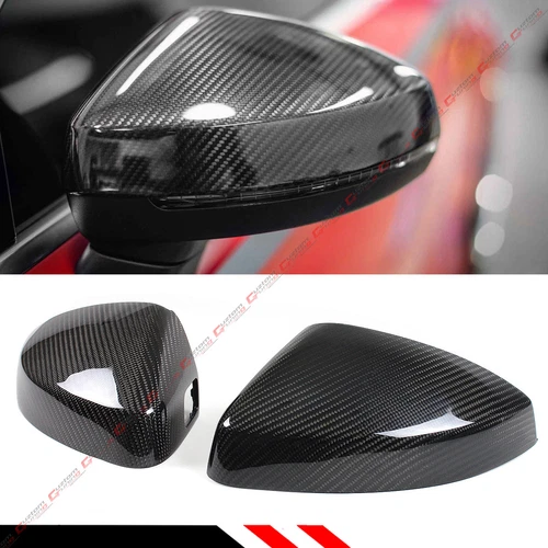 CARBON FIBER REPLACEMENT MIRROR COVERS FOR 14-20 AUDI A3 S3 RS3 WITH LANE ASSIST