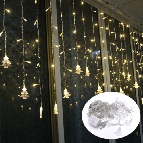 Christmas Icicle Lights Outdoor LED Curtain Fairy String Light Xmas Party Decor - Picture 39 of 41
