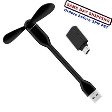Mini USB Fan Flexible Bendable Cooling Fan For Power Bank Laptop PC AC Charger P