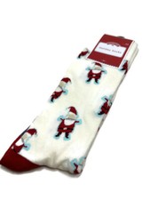 Christmas Holiday Time Holiday Socks Santa Claus Shoe Size 6-12 Socks New