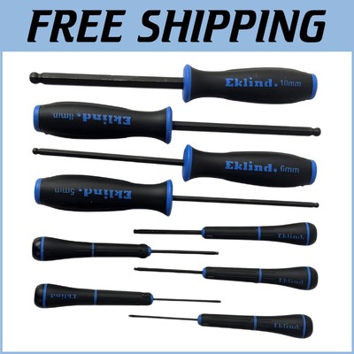 Comprehensive 9-Pc Metric Ball-Hex Set - Rust Resistant and Ergonomic Handles