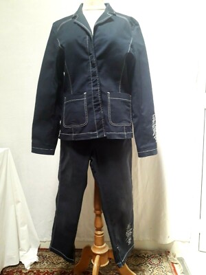 SET JACKE + HOSE 7/8th Baumwolle marineblau KENZO JEANS GR.40 Pant Set Gr. M