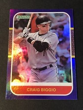 2021 Donruss Baseball Base Retro 1987 Holo Purple #229 Craig Biggio