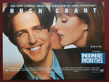 Nine Months Orginal Mini Cinema Movie Poster 1995 - Hugh Grant - Julianne Moore