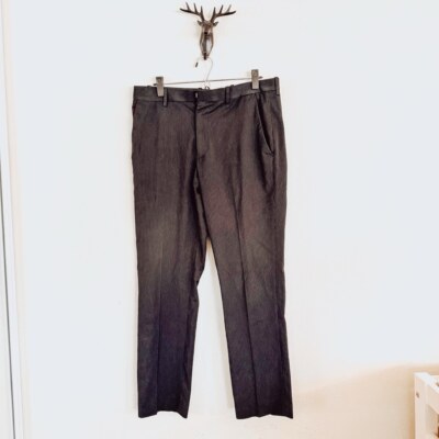 Perry Ellis Men's Black & White Striped Dress Pants Size 32x30
