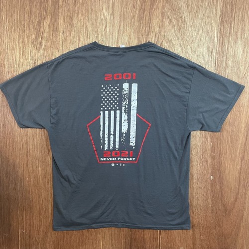 9/11 Septiembre 11 2001-2021 Camiseta Hombre "20 Años Después" XL Gris - Imagen 3 de 7