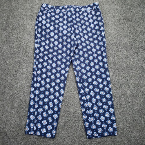 Liz Claiborne Career Pants 12 Blue Crop 