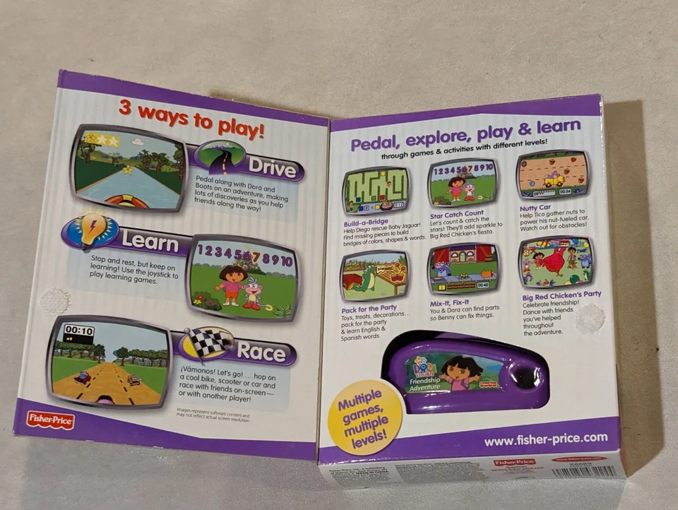Cartucho de juego Fisher Price Smart Cycle 2006 Dora Friendship Adventure con caja Foto 2 de 2