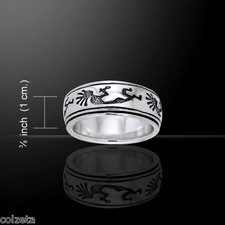 KOKOPELLI {{ SPINNER RING }} .925 Sterling Silber von PETER STONE. UK VERKÄUFER