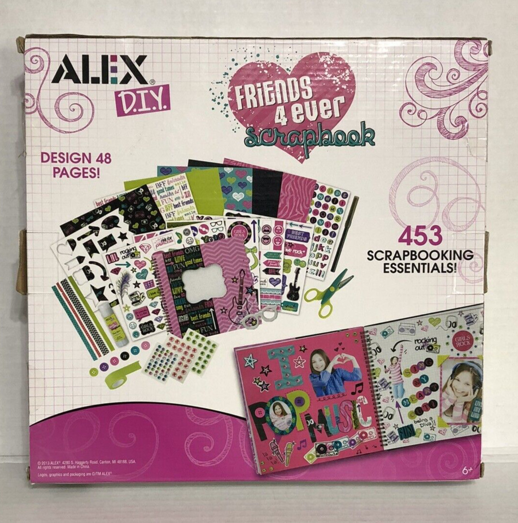 Alex DIY Friends 4 Ever Scrapbook Kids Art and Craft Activity - New Open Box