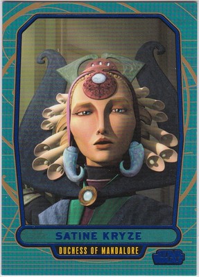 STAR WARS GALACTIC FILES SERIES 1 BLUE PARALLEL #239 SATINE KRYZE 080/350