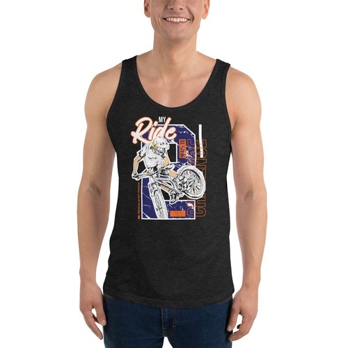 My Ride Ready To Challenge Tank Top | Extreme MTB Graphic Apparel - Picture 3 of 21