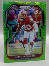 2020 LANDON COLLINS PANINI NEON GREEN PULSAR PRIZM FOOTBALL #184