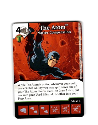 THE ATOM: MATTER COMPRESSION Card Only Green Arrow and The Flash Dice Masters