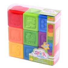 SPARK CREATE IMAGINE SENSORY STACKING BLOCKS NEW 9 MOS. +