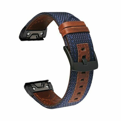 Quick Fit Leather Band Strap For Garmin Fenix 7S 7 7X 6S 6 6X Pro 5 5S 5X Plus - Picture 163 of 215