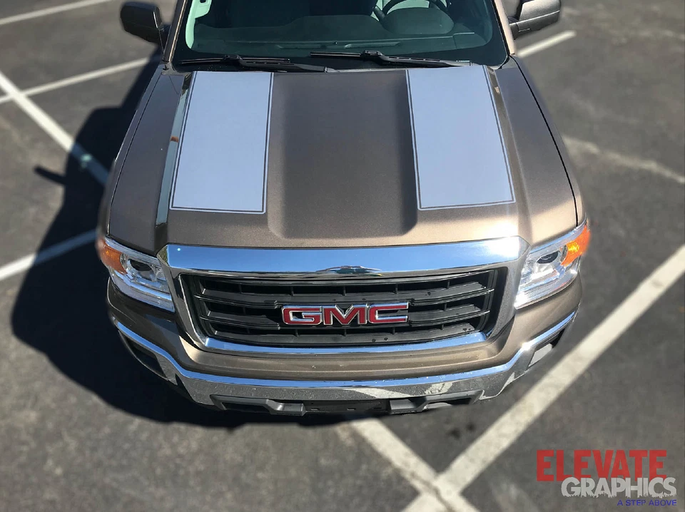 Calcomanías para GMC Sierra Rally capó puerta trasera rayas gráficos 3M pegatinas 2014-2018 Foto 4 de 4