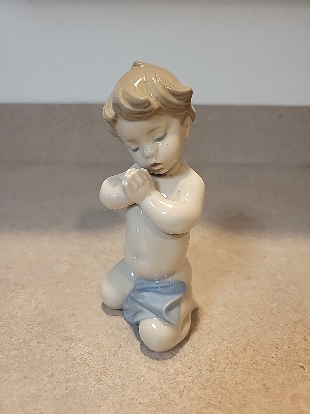 Lladro Retired A Childs Prayer Boy Porcelain Figurine Collectible