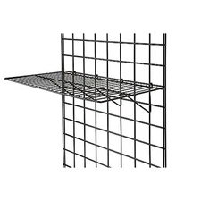 Only Hangers Black Grid Panel Display Shelf Box of 6