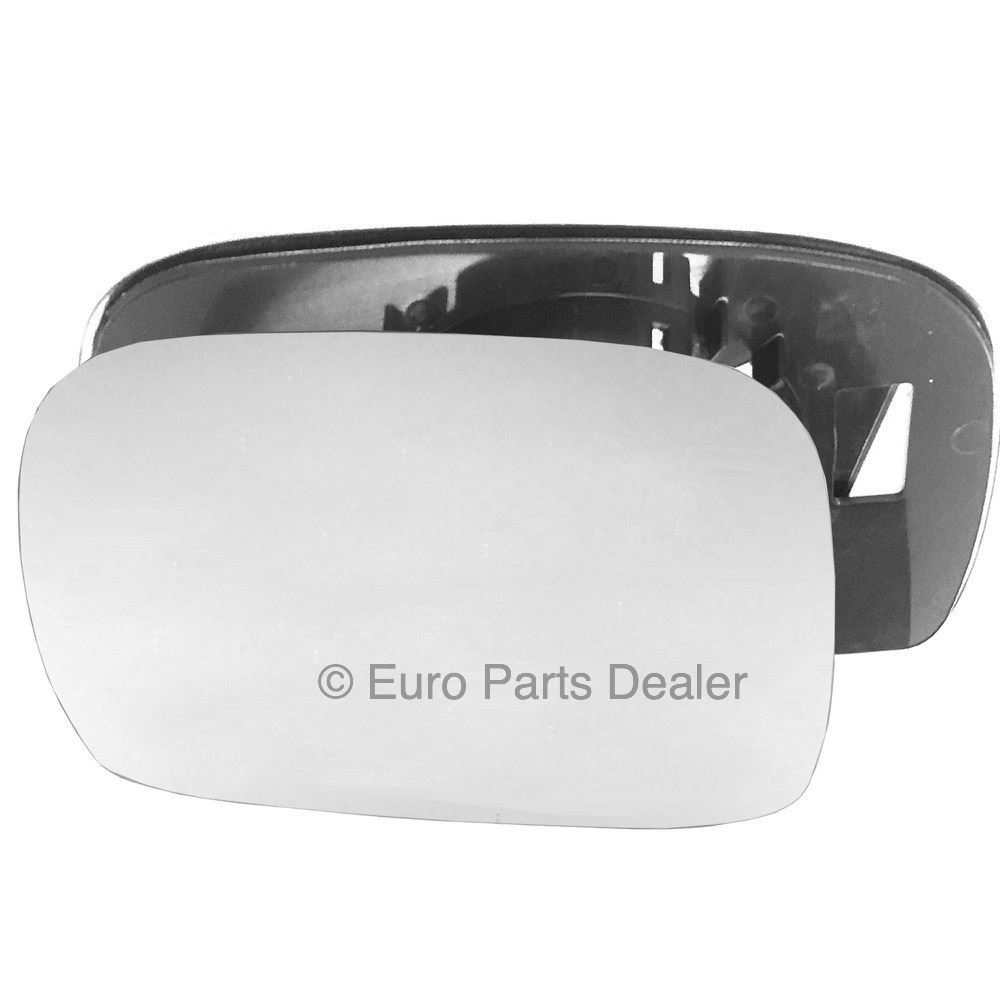 Left passenger side mirror glass with clip for Vauxhall Agila 2000-2007