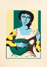 Pompeo Borra (Milano, 1898 - 1973) OPERA LITOGRAFIA cm 70x50 Figura Femminile