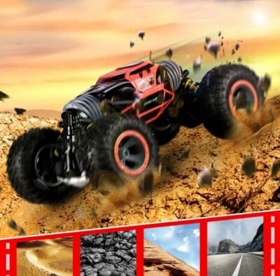 4WD Remote Control Monster Truck Off-Road RC Stunt Car 1/16