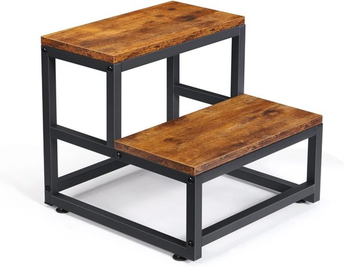 2 Tier Step Stools for Adults Kids, Heavy Duty Steel & Sturdy Wide Pedal, 500lb - Picture 17 of 18