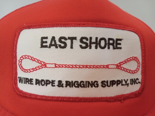 Vintage East Shore rigging Cardinal Ball Trucker Hat Adjustable Snap Back Red - Picture 2 of 4
