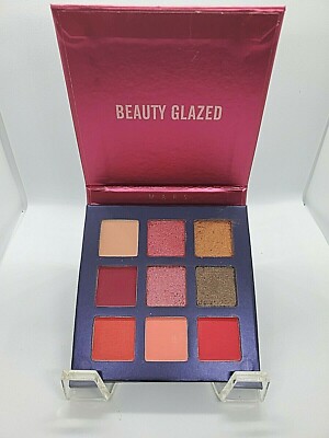 BEAUTY GLAZED 9 Colors Pressed Eye Shadow Palette Glitter Foiled Makeup Set!