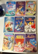 Walt Disney Black Diamond VHS Lot Of 9 Including The Banned Little Mermaid