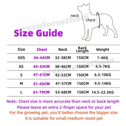 Dog Harness Leash Pet Cat No Pull Adjustable Breathable Reflective Outdoor Vest - Picture 2 of 17