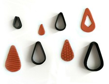 Teardrop Clay Cutter Set of 4 | Polymer Clay Cutter set | Earring clay cutter |
