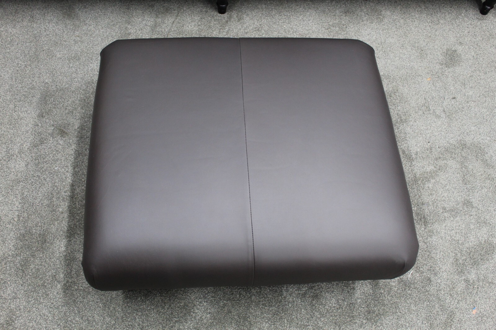 PARKER KNOLL WESTBURY BROWN LEATHER 3SEATER SOFA, CHAIR & FOOTSTOOL eBay
