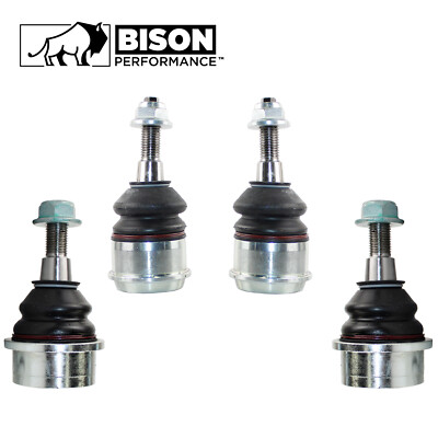 Bison Performance 4pc Set Front Upper Lower Ball Joint Kit For Jeep