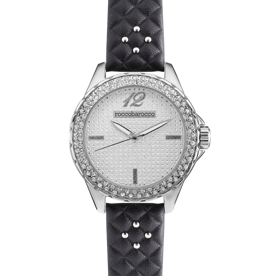 Женские часы ROCCOBAROCCO STARDUST кожи черный Swarovski RB логотип женщин новый - Изображение 4 из 4