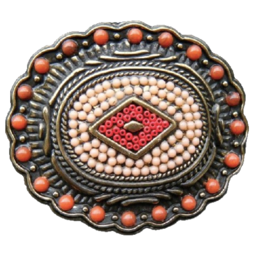 Colorful Multi Colored Beaded Beads Floral Flower Belt  display picture 1