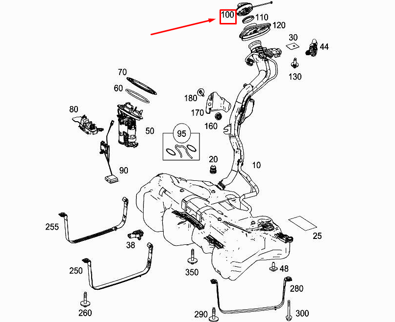 NOUVEAU CAPTEUR DE REMPLISSAGE DE CARBURANT MERCEDES-BENZ GLC X253 A2174700005